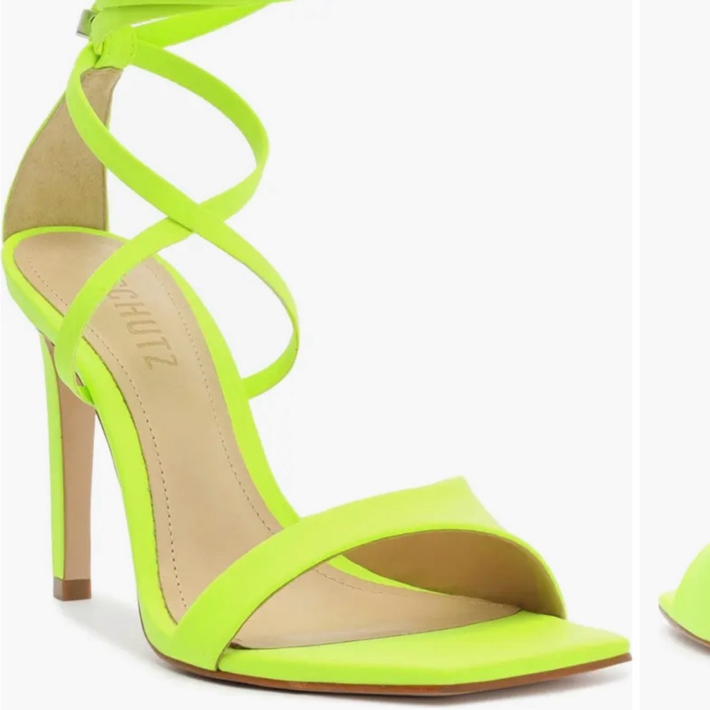SCHUTZ Neon Strappy Heels